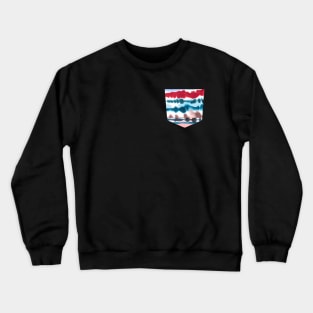 Pocket- soft nautical watercolor lines Crewneck Sweatshirt